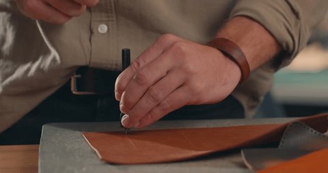 Handgemachte Ledertasche Handarbeit