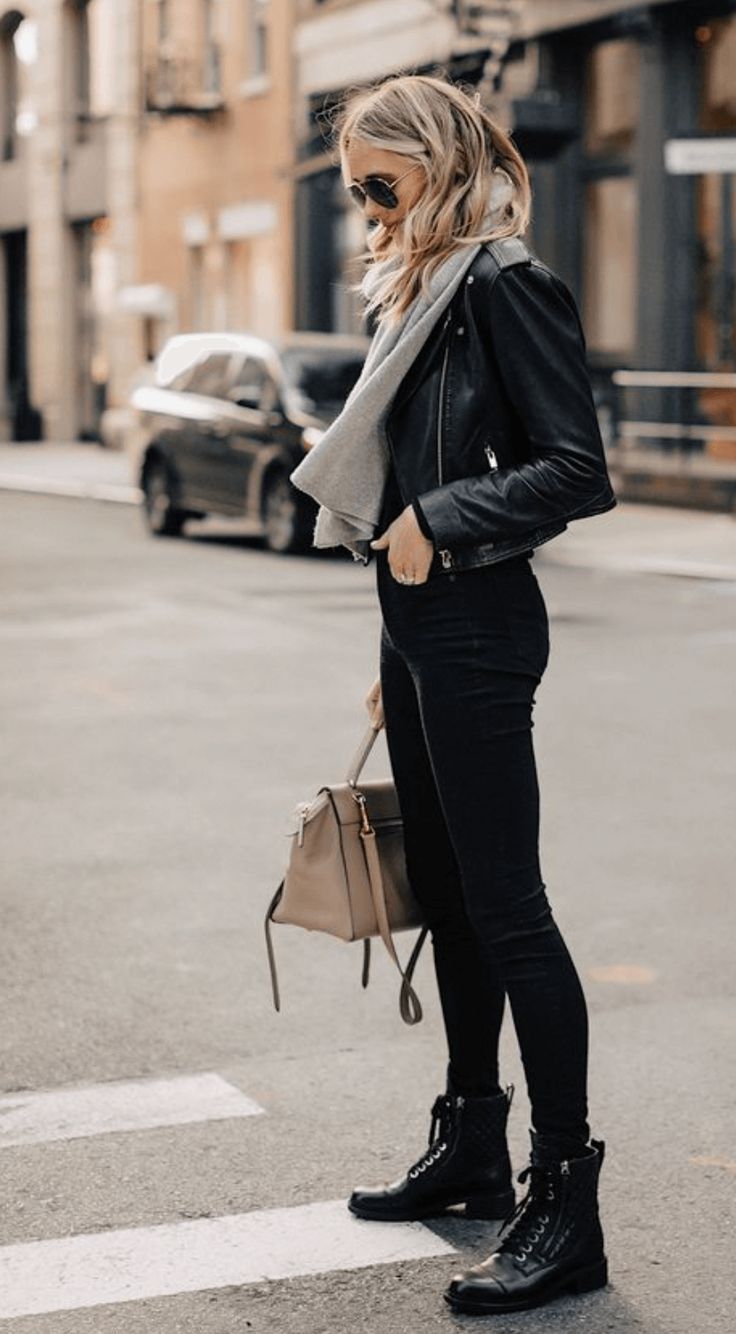 Lederjacke Herbst Winter Styling